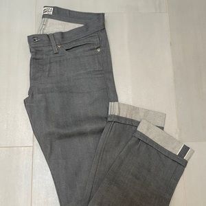 Naked and Famous Weird Guy Grey Selvedge jeans size 31